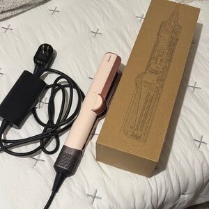 Dyson Blush Pink Corded Hair Straightener with Rose-Gold Accents